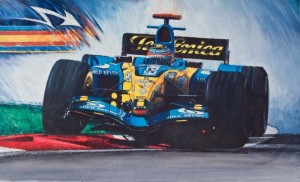 F1 Painting of Alonso Renault