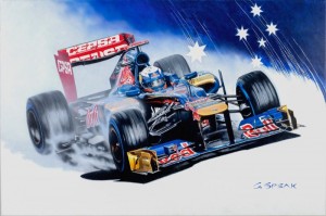 F1 Painting of Ricciardo Toro Rosso