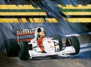 F1 Painting of Senna McLaren Adelaide